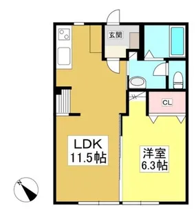 メゾンドール緑町【1階】の間取り