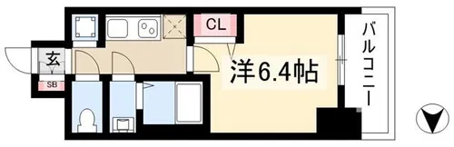 プレサンス新栄アーバンフロー【7階】の間取り