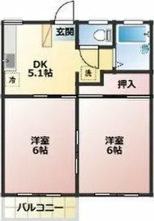メゾンロワール【2階】の間取り