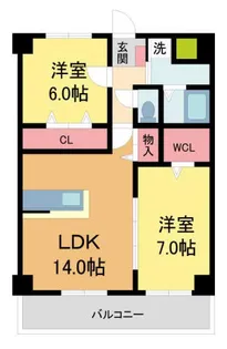 GROOVE上甲子園【3階】の間取り