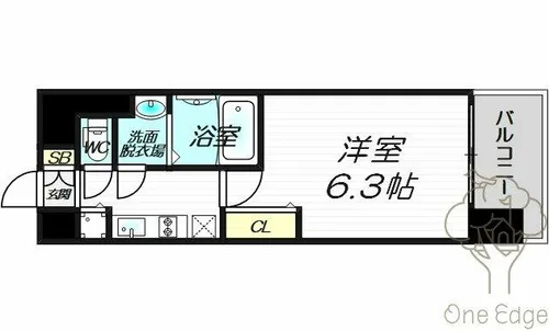 プレサンス梅田東ディアロ【8階】の間取り