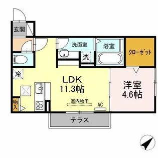 アメニティ橋口【1階】の間取り