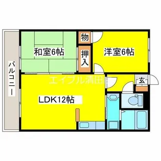 ハイツユートピア【202号室】の間取り