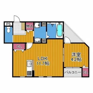 アライアンス常磐町【1階】の間取り