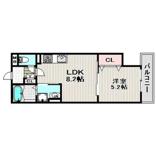 クリエオーレ藤阪元町【2階】の間取り