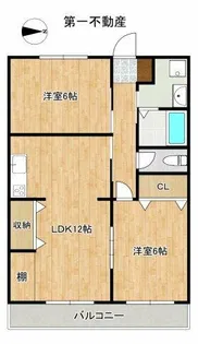 レイズンウォール【3階】の間取り