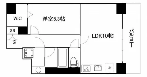 大阪府大阪市中央区玉造2丁目【マンション】の間取り