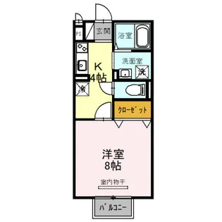 サンローズ A棟【206号室】の間取り