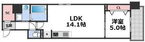 Draw上本町【8階】の間取り