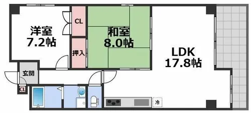 アストレア内淡路【3階】の間取り