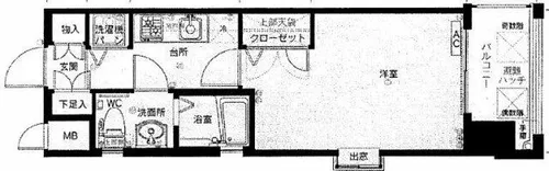 ピュアドームパルトーネ博多【3階】の間取り