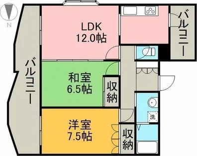 ビハーラ白壁【5階】の間取り