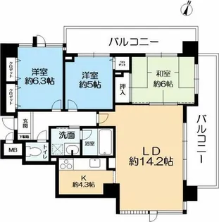 ヒースコート御影城ノ前【2階】の間取り