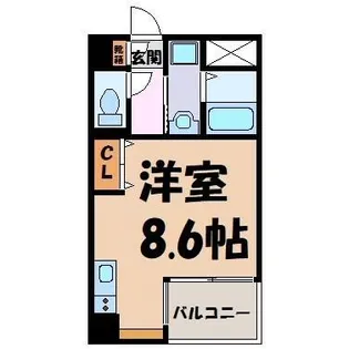 1Rの間取り画像