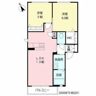 メゾン エスポワール B棟【2階】の間取り