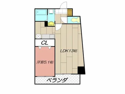 THE SQUARE・Suite Residence【5階】の間取り