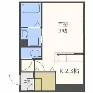 フランジュールあいの里【103号室】の間取り