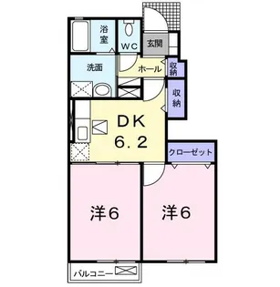 サンフラワー・アべニューE【1階】の間取り
