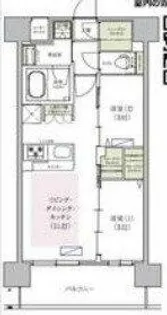 アーバネックス中崎町Ⅱ【6階】の間取り