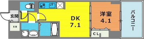 プレサンス神戸セレスティア【2階】の間取り