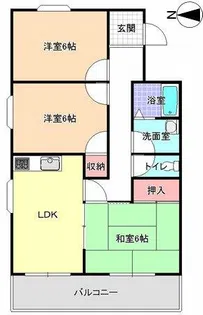 メゾンベルエール【2階】の間取り