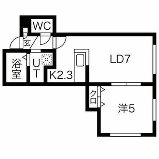 サンテラス星置V【102号室】の間取り