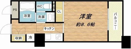 メゾン・ド・ヴィレ大阪城公園前【13階】の間取り