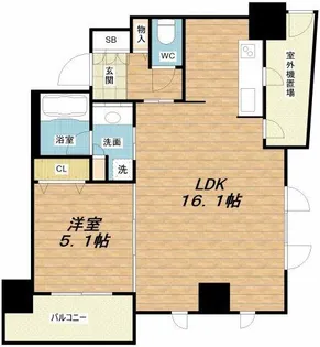 クロスレジデンス大阪新町【3階】の間取り