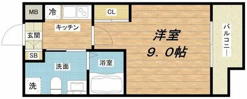 レジディア谷町【12階】の間取り