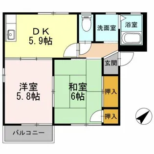 法性寺ハイツアネックス【1階】の間取り