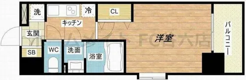 Luxe今里Ⅱ【6階】の間取り