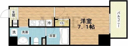 AKASHI ENTERPRISE【6階】の間取り