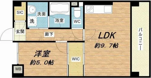 グリーンコート東小路【2階】の間取り