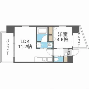 プレジオ十三【11階】の間取り