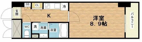 ミモサ中津【3階】の間取り