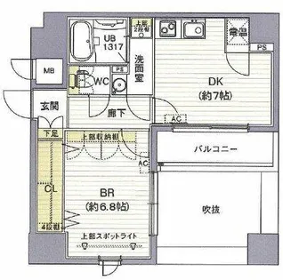 サンレムート・江坂セカンド【6階】の間取り