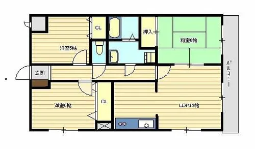 ハイツニシキ【4階】の間取り