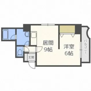 エレガンス円山【606号室】の間取り