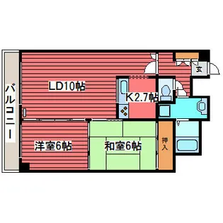 トニカ・ラ・メラ月寒東【4階】の間取り
