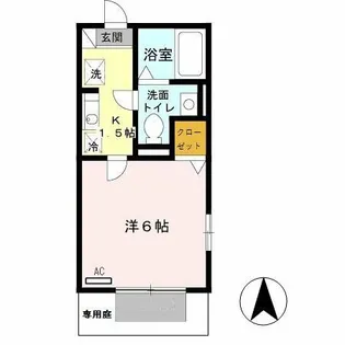 セジュールMORITA【1階】の間取り