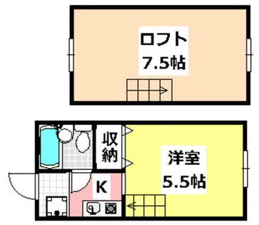 グレースコーポⅡ【2階】の間取り