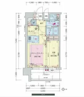 プレサンス難波セレクト【10階】の間取り