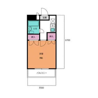 サンパール脇田D棟【202号室】の間取り