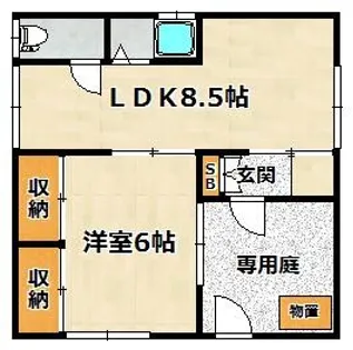 鈴蘭台南町【101号室】の間取り