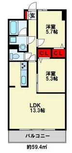 福岡県北九州市八幡西区岸の浦1丁目【マンション】の間取り