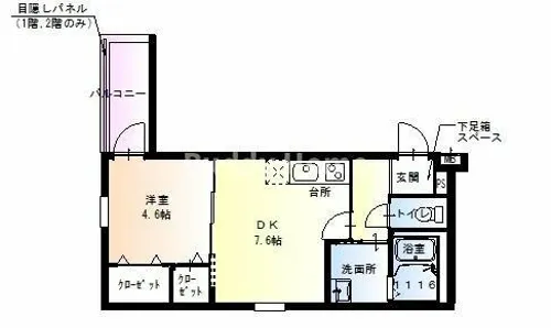 フジパレス湯里Ⅲ番館【202号室】の間取り
