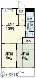 グリーンハイツB【1階】の間取り