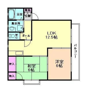 ヴィラ早苗の森A棟【201号室】の間取り