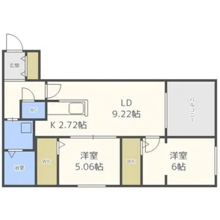 VILLETTA山の手【3階】の間取り