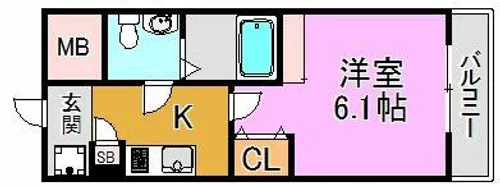 TLRレジデンス高井田【7階】の間取り